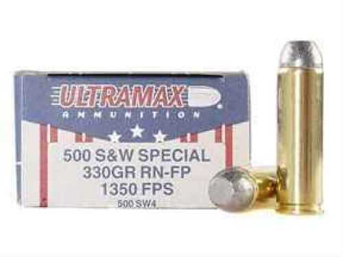 500 S&W 20 Rounds Ammunition Ultramax 330 Grain Lead